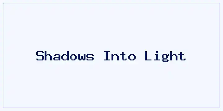 Shadows Into Light font mockup