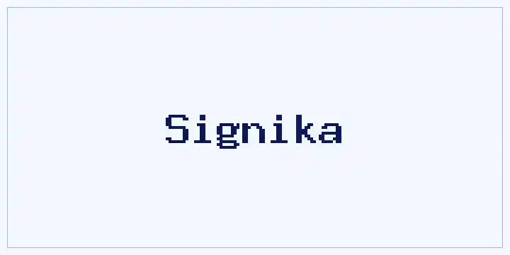 Signika font mockup