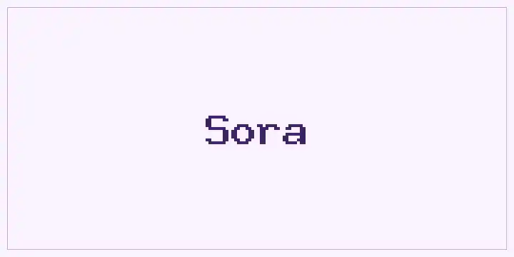 Sora font mockup
