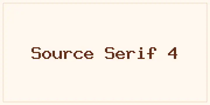 Source Serif 4 font mockup