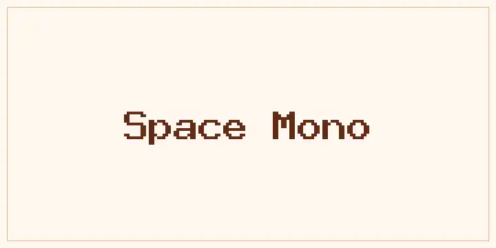 Space Mono font mockup