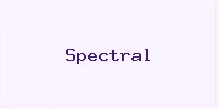 Spectral font mockup