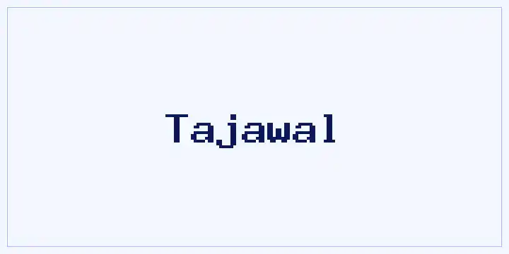 Tajawal font mockup