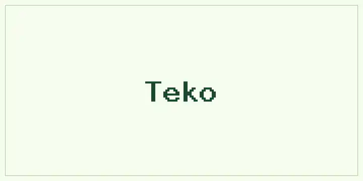 Teko font mockup