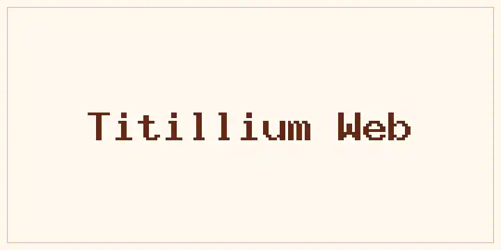 Titillium Web font mockup