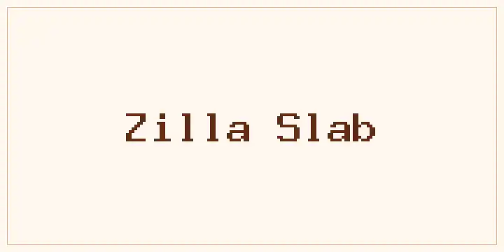 Zilla Slab font mockup